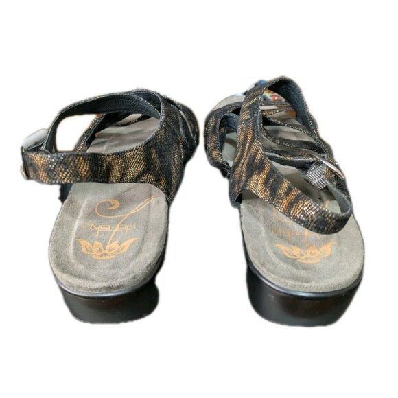 Dansko Dani Strappy Sandals Brown Black Leather EU 40 (US 10-10.5) Slingback - Picture 4 of 9